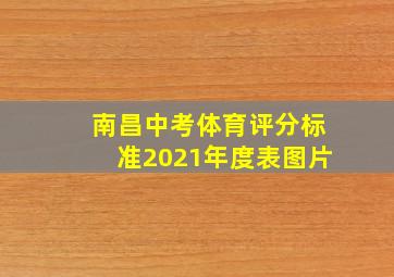 南昌中考体育评分标准2021年度表图片