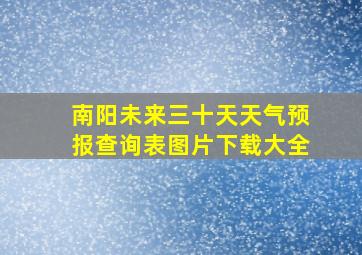 南阳未来三十天天气预报查询表图片下载大全