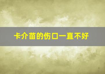 卡介苗的伤口一直不好