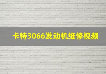 卡特3066发动机维修视频