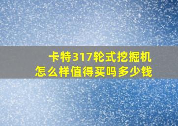 卡特317轮式挖掘机怎么样值得买吗多少钱