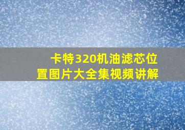 卡特320机油滤芯位置图片大全集视频讲解