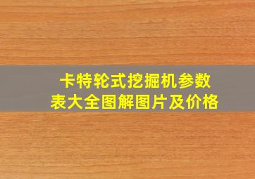 卡特轮式挖掘机参数表大全图解图片及价格