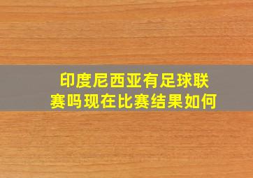 印度尼西亚有足球联赛吗现在比赛结果如何