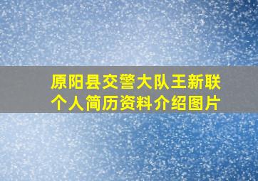 原阳县交警大队王新联个人简历资料介绍图片