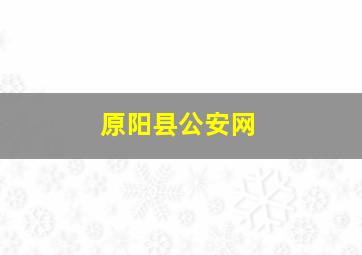 原阳县公安网