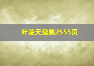 叶凌天续集2555页