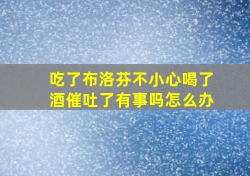 吃了布洛芬不小心喝了酒催吐了有事吗怎么办