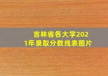 吉林省各大学2021年录取分数线表图片