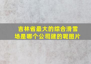 吉林省最大的综合滑雪场是哪个公司建的呢图片