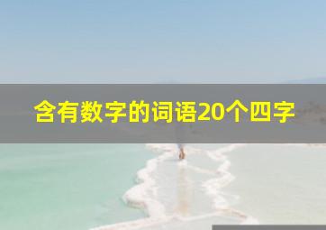 含有数字的词语20个四字