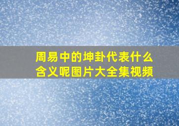 周易中的坤卦代表什么含义呢图片大全集视频