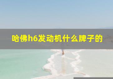 哈佛h6发动机什么牌子的