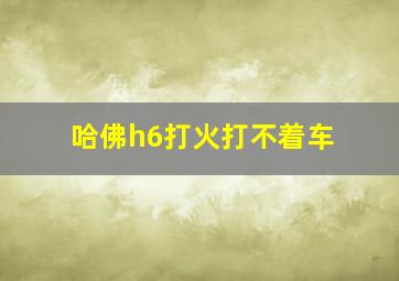 哈佛h6打火打不着车