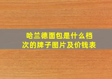 哈兰德面包是什么档次的牌子图片及价钱表