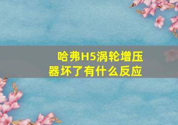 哈弗H5涡轮增压器坏了有什么反应