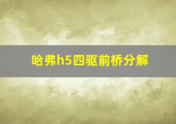 哈弗h5四驱前桥分解