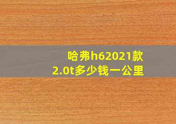 哈弗h62021款2.0t多少钱一公里