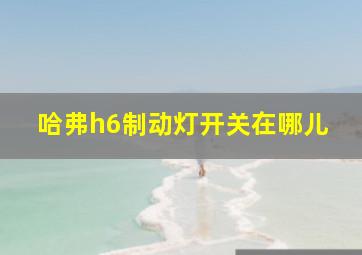 哈弗h6制动灯开关在哪儿