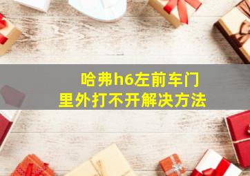 哈弗h6左前车门里外打不开解决方法