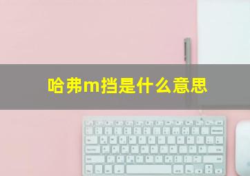 哈弗m挡是什么意思