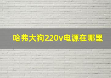 哈弗大狗220v电源在哪里