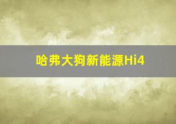 哈弗大狗新能源Hi4