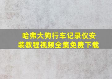 哈弗大狗行车记录仪安装教程视频全集免费下载