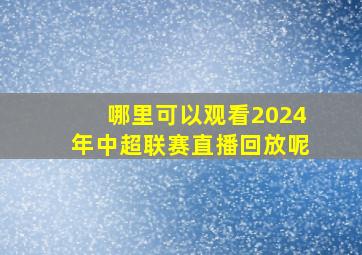 哪里可以观看2024年中超联赛直播回放呢