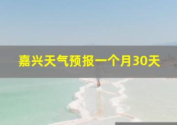 嘉兴天气预报一个月30天