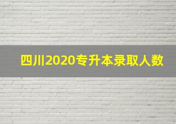 四川2020专升本录取人数