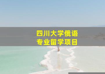 四川大学俄语专业留学项目