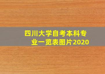 四川大学自考本科专业一览表图片2020