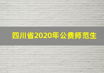 四川省2020年公费师范生