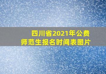 四川省2021年公费师范生报名时间表图片