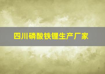 四川磷酸铁锂生产厂家