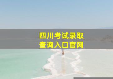 四川考试录取查询入口官网