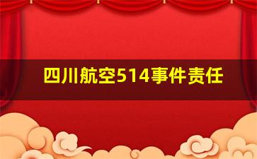 四川航空514事件责任