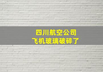 四川航空公司飞机玻璃破碎了