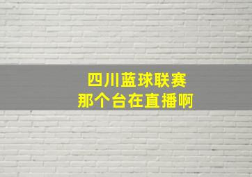 四川蓝球联赛那个台在直播啊