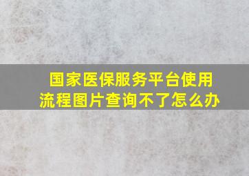 国家医保服务平台使用流程图片查询不了怎么办