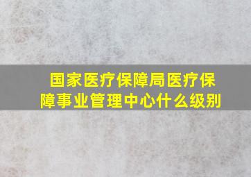 国家医疗保障局医疗保障事业管理中心什么级别