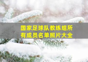 国家足球队教练组所有成员名单照片大全