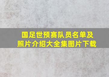 国足世预赛队员名单及照片介绍大全集图片下载