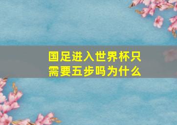 国足进入世界杯只需要五步吗为什么