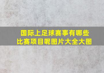 国际上足球赛事有哪些比赛项目呢图片大全大图