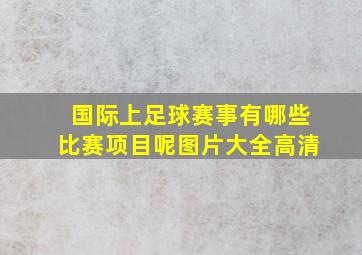 国际上足球赛事有哪些比赛项目呢图片大全高清