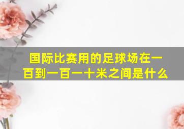 国际比赛用的足球场在一百到一百一十米之间是什么