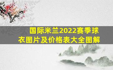 国际米兰2022赛季球衣图片及价格表大全图解