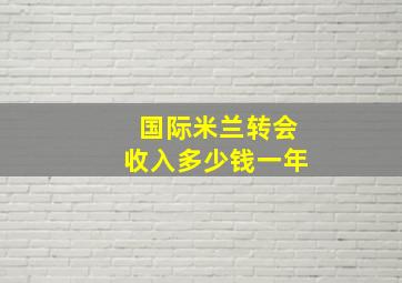 国际米兰转会收入多少钱一年